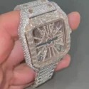 High Quality DEF Lab Moissanite Diamond Watch Colorless Diamond Hip Hop Style Diamond Watch
