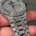 High Quality DEF Lab Moissanite Diamond Watch Colorless Diamond Hip Hop Style Diamond Watch