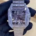 High Quality DEF Moissanite Diamond Watch Colorless Diamond Hip Hop Style Diamond Watch