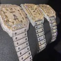 High Quality Fully Customized Iced Out Diamond Moissanite Watch for Men Hip Hop Diamond Jewelry