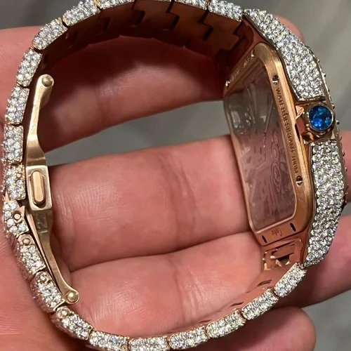 High Quality Custom Watch for Men Iced out Moissanite Diamond Studded Watch Hip Hop Diamond Jewelry
