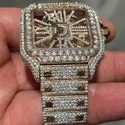 High Quality Custom Watch for Men Iced out Moissanite Diamond Studded Watch Hip Hop Diamond Jewelry