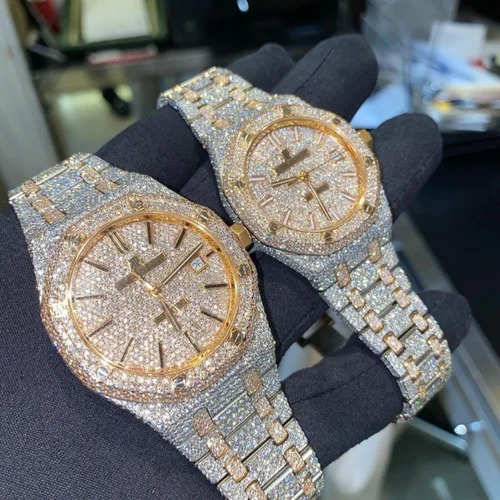 Top Quality Diamond Moissanite Watch on Factory Price DEF Moissanite Diamond Iced Out Watch