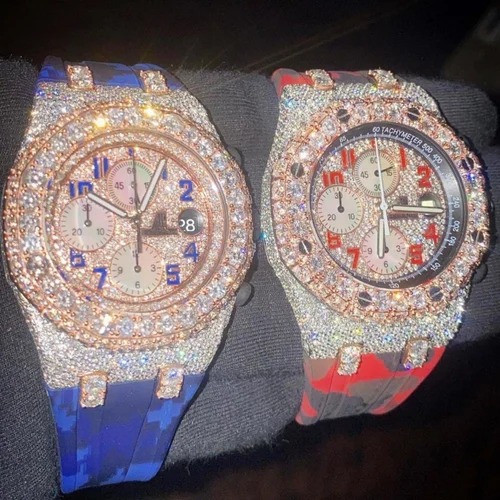 Hip Hop Customized Iced out Moissanite Diamond Watch for Men VVS Diamond Watch Gift
