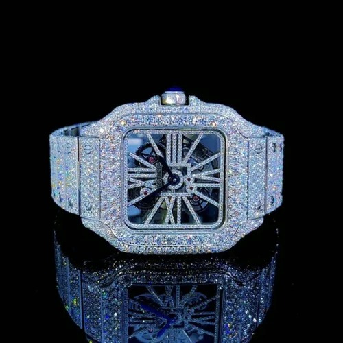 Top Quality Diamond Moissanite Watch on Factory Price DEF Moissanite Diamond Iced Out Watch