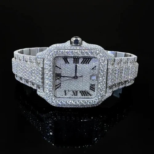 Top Quality Diamond Moissanite Watch on Factory Price DEF Moissanite Diamond Iced Out Watch