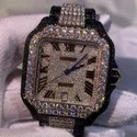 High Quality DEF Lab Moissanite Diamond Watch Colorless Diamond Hip Hop Style Diamond Watch