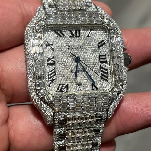 Best Quality Fully Customized Iced Out Diamond Moissanite Watch for Men Hip Hop Diamond Jewelry