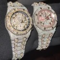 High Quality Fully Customized Iced Out Diamond Moissanite Watch for Men Hip Hop Diamond Jewelry