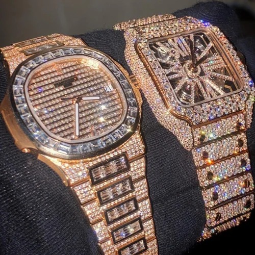 High Quality Fully Customized Iced Out Diamond Moissanite Watch for Men Hip Hop Diamond Jewelry