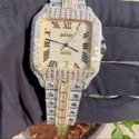 High Quality DEF Moissanite Diamond Watch Colorless Diamond Hip Hop Style Diamond Watch