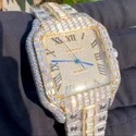 High Quality DEF Moissanite Diamond Watch Colorless Diamond Hip Hop Style Diamond Watch