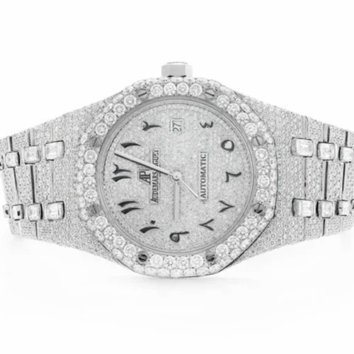 Trending VVS Moissanite Diamond Studded Iced Out Diamond Watch for Men Best Fashion Jewelry Gift