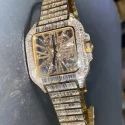 Top Quality Customized Iced Out Lab Grown Watch Stainless Steel Best Quality Diamond Watch for Men