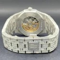 Moissanite Studded Iced Out Watch, EF/VVS Diamond, Wrist Watch