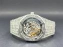 Moissanite Studded Iced Out Watch, EF/VVS Diamond, Wrist Watch
