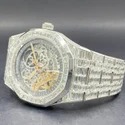 Moissanite Studded Iced Out Watch, EF/VVS Diamond, Wrist Watch