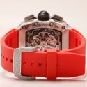Moissanite Studded Iced Out Watch, EF/VVS Diamond, Wrist Watch