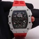 Moissanite Studded Iced Out Watch, EF/VVS Diamond, Wrist Watch