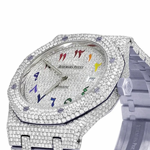 High Quality Custom Watch for Men Iced out Moissanite Diamond Studded Watch Hip Hop Diamond Jewelry