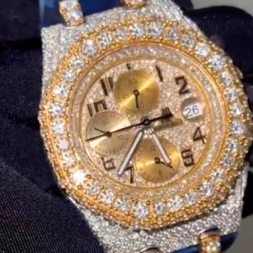 High Quality Custom Watch for Men Iced out Lab Grown Diamond Studded Watch Hip Hop Diamond Jewelry