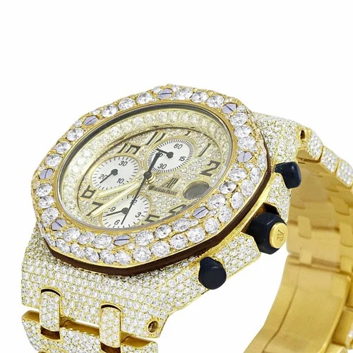 High Quality Custom Watch for Men Iced out Moissanite Diamond Studded Watch Hip Hop Diamond Jewelry