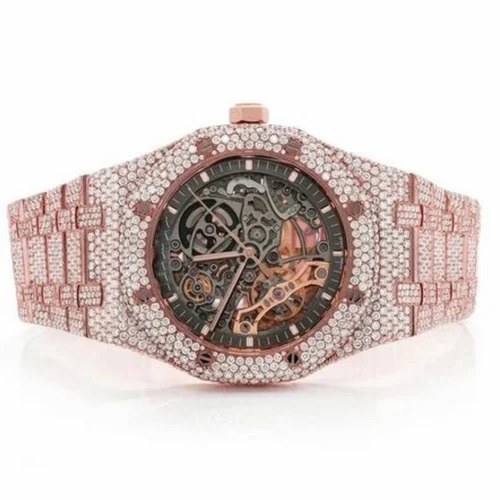 High Quality DEF Lab Grown Diamond Watch Colorless Diamond Hip Hop Style Diamond Watch