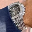 High Quality DEF Lab Moissanite Diamond Watch Colorless Diamond Hip Hop Style Diamond Watch
