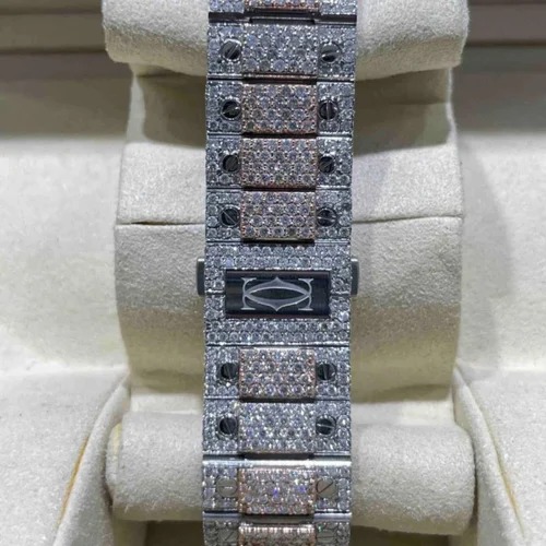 High Quality DEF Lab Moissanite Diamond Watch Colorless Diamond Hip Hop Style Diamond Watch