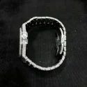 Moissanite Studded Iced Out Watch, EF/VVS Diamond, Wrist Watch