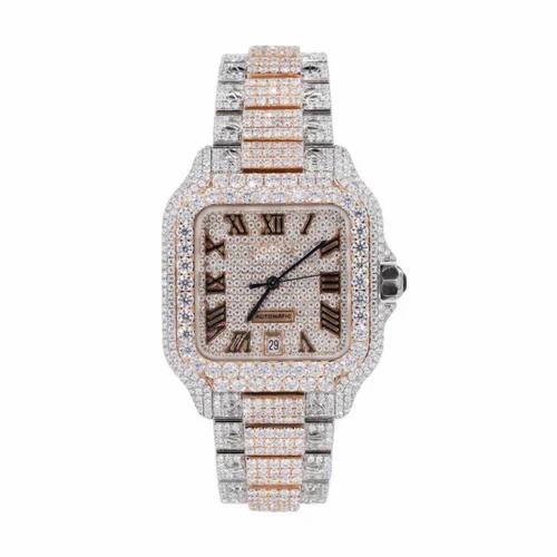High Quality Customized Iced Moissanite Watch Stainless Steel Best Quality Diamond Watch for Men