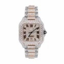High Quality Customized Iced Moissanite Watch Stainless Steel Best Quality Diamond Watch for Men