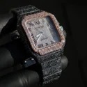 Top Quality Customized Iced Out Moissanite Watch Stainless Steel Best Quality Diamond Watch for Men