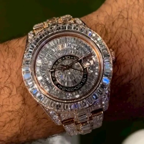 Top Quality Customized Iced Out Moissanite Watch Stainless Steel Best Quality Diamond Watch for Men