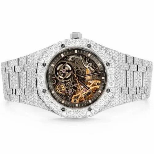 High Quality DEF Lab Grown Diamond Watch Colorless Diamond Hip Hop Style Diamond Watch
