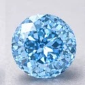 2 Carat Blue Lab Created Diamond, Round