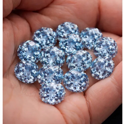 2 Carat Blue Lab Created Diamond, Round
