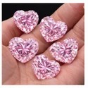 Heart Shape 1 Carat Lab Grown Diamond, Pink