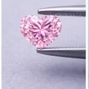Heart Shape 1 Carat Lab Grown Diamond, Pink