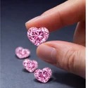 Heart Shape 1 Carat Lab Grown Diamond, Pink