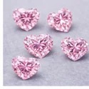 Heart Shape 1 Carat Lab Grown Diamond, Pink