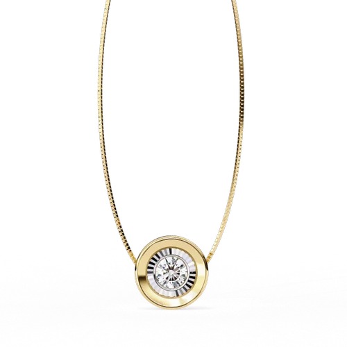Lab Grown Diamond Pendent with 18K White Gold