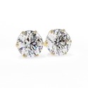 1.75 Ct Lab Grown Diamond Stud Earrings, 14k Yellow Gold Stud, Anniversary Gift For Wife