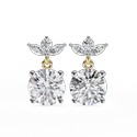 1.75 Ct Lab Grown Diamond Stud Earrings, 14k Yellow Gold Stud, Anniversary Gift For Wife