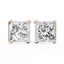 3 carat White Lab Grown Cvd Diamonds Princess Shape E VS1 IGI Certified