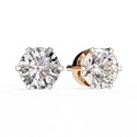 White Lab Grown Cvd Diamonds 2.60 Carat Round Shape E VS1 IGI Certified Earring