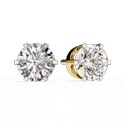 White Lab Grown Cvd Diamonds 2.60 Carat Round Shape E VS1 IGI Certified Earring