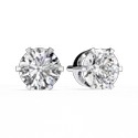 White Lab Grown Cvd Diamonds 2.60 Carat Round Shape E VS1 IGI Certified Earring
