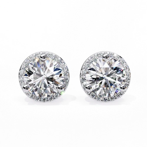 White Lab Grown Cvd Diamonds 2cts Round Shape E VS1 IGI Certified