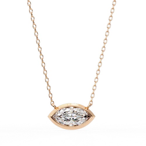 0.70 Carat DEF, VVS Lab Grown Diamond Pendent in 14K Yellow Gold